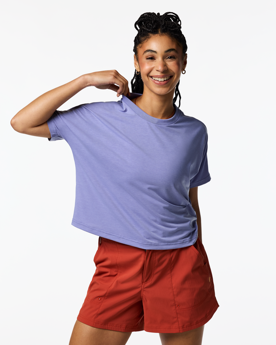 Empaca Boxy T-Shirt - Women's, Aster, Model Kalu