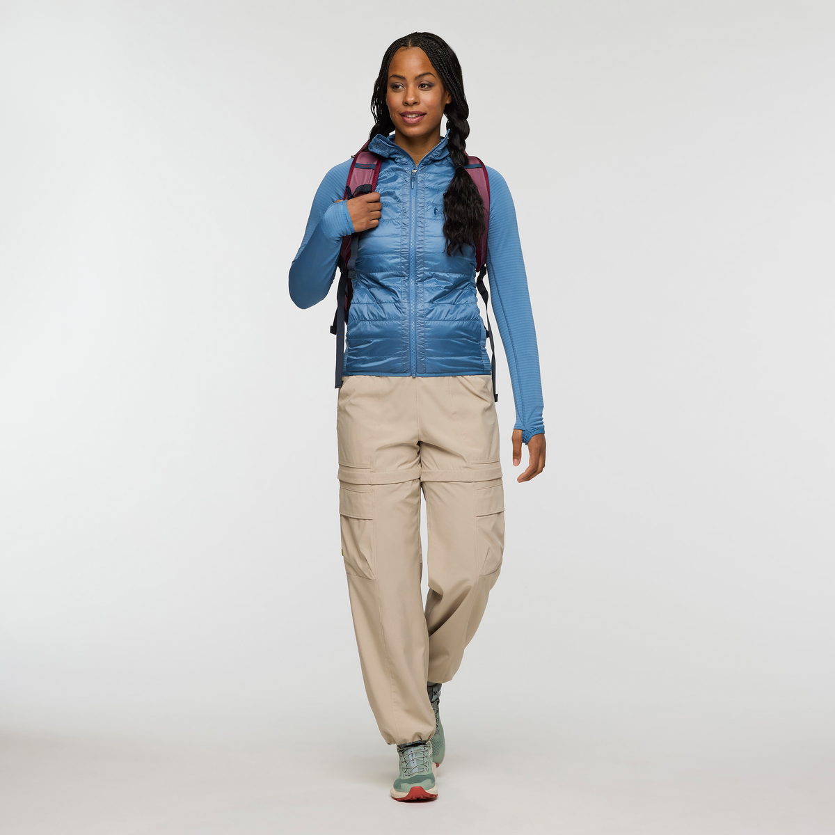 Capa Hybrid Insulated Hooded Jacket - Women's, Fjord, Model Charlie