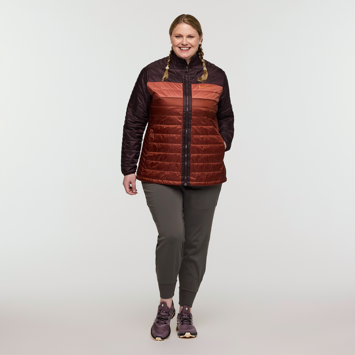 Capa Insulated Jacket - Women's, Coffee/Rusty, Model Nicole