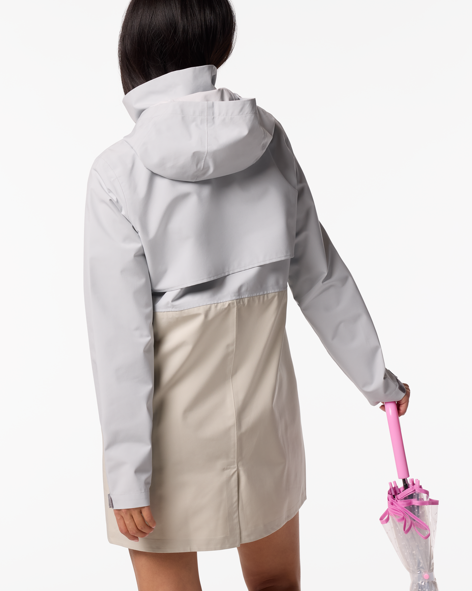 Cielo Rain Trench - Women's, Vapor/Chalk, Model Tiff